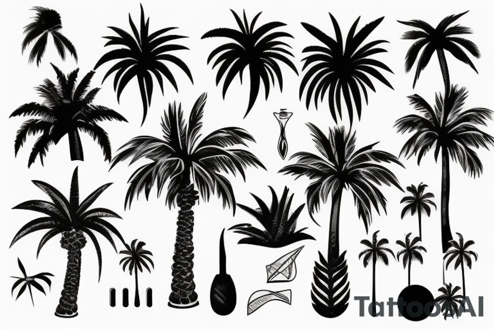 palm trees tattoo idea