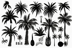 palm trees tattoo idea