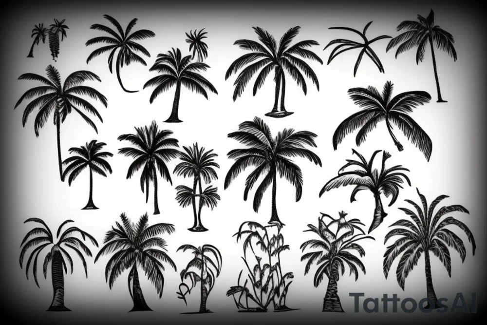 palm trees tattoo idea