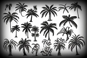 palm trees tattoo idea