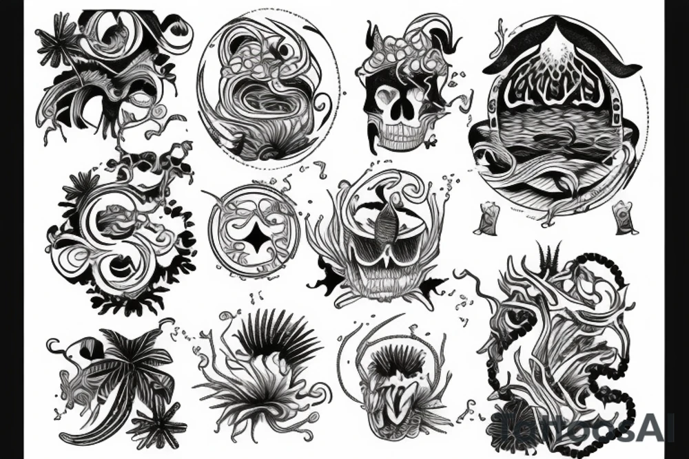 island, ocean tattoo idea