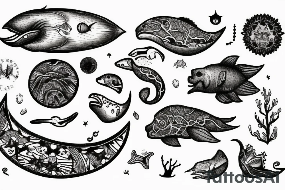 island, ocean tattoo idea