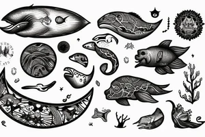 island, ocean tattoo idea