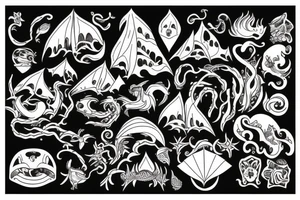 island, ocean tattoo idea