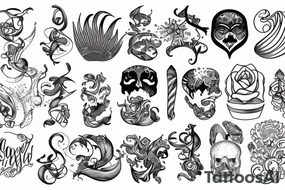 island, ocean tattoo idea