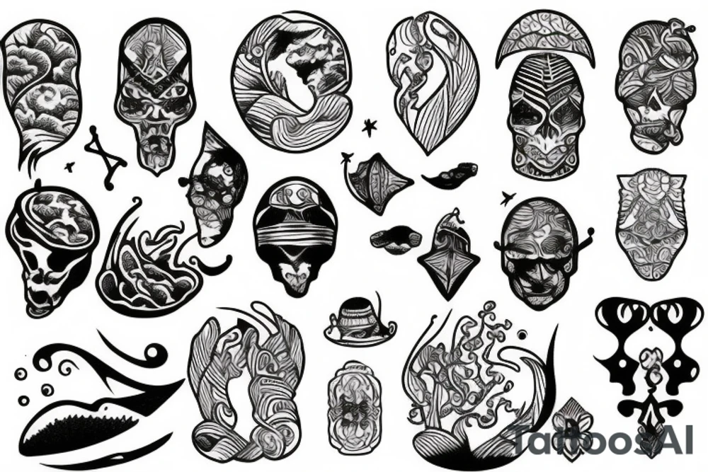 island, ocean tattoo idea