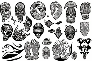 island, ocean tattoo idea