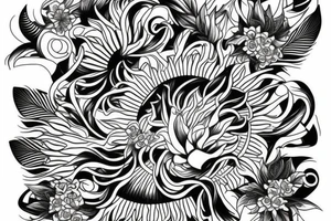 Flower from heaven with new air from heaven, keanu lelilani, polynesian tattoo idea