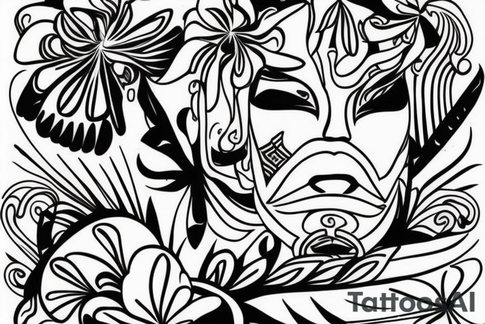 Leilani is a flower that came from heaven with his brother Keanu. Keanu represents new air and Hawaii. Parents are Puerti Rican from indigenous culture known as tainos tattoo idea