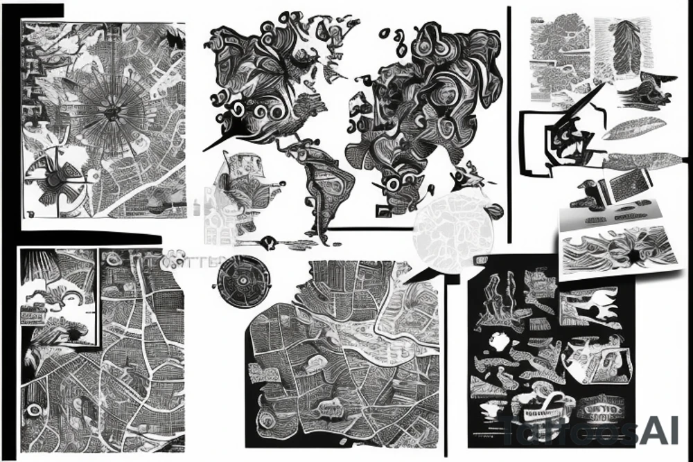 island, map tattoo idea