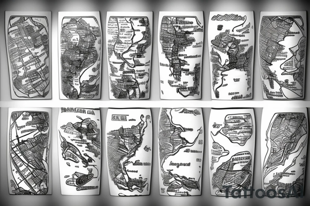 island, map tattoo idea
