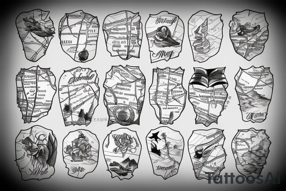 island, map tattoo idea
