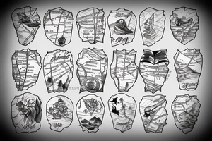 island, map tattoo idea