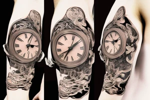 distorted time tattoo idea