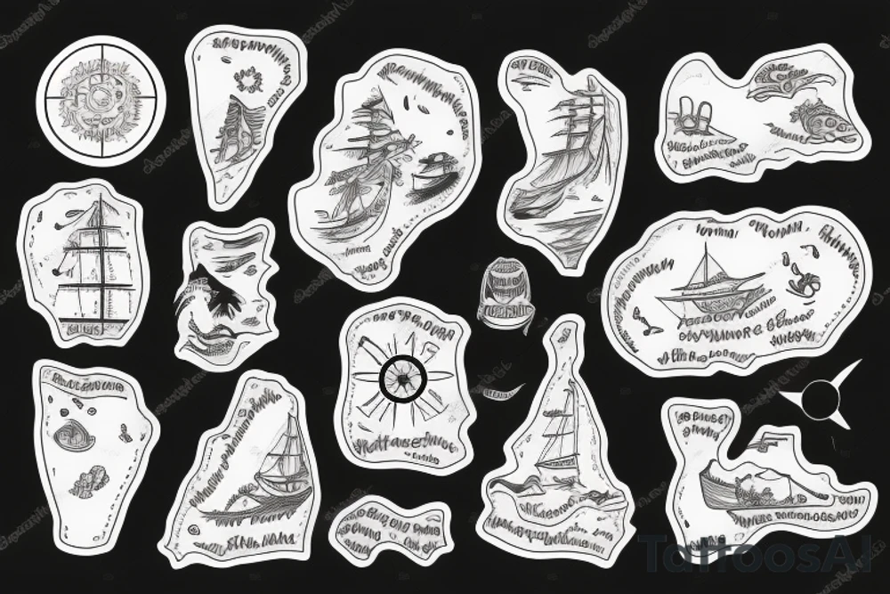 island, map tattoo idea