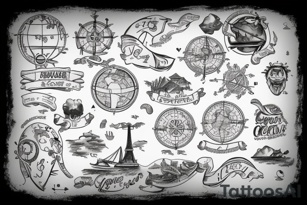 island, map tattoo idea