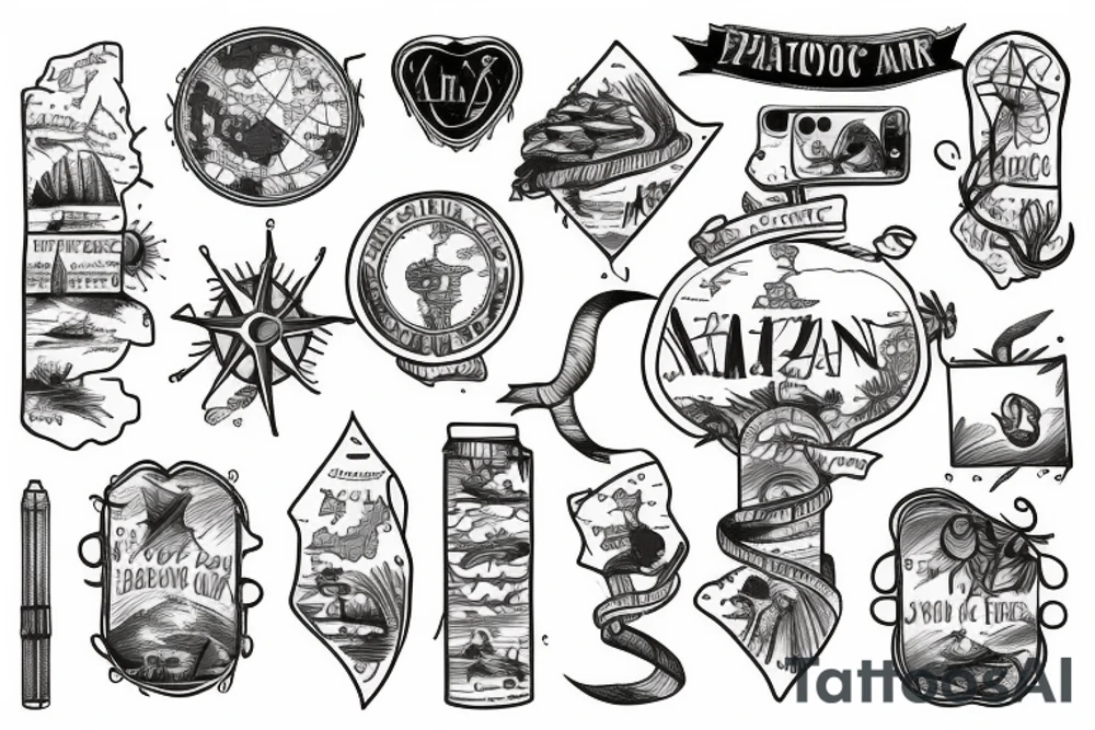 island, map tattoo idea