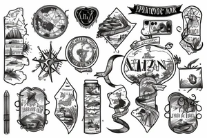 island, map tattoo idea