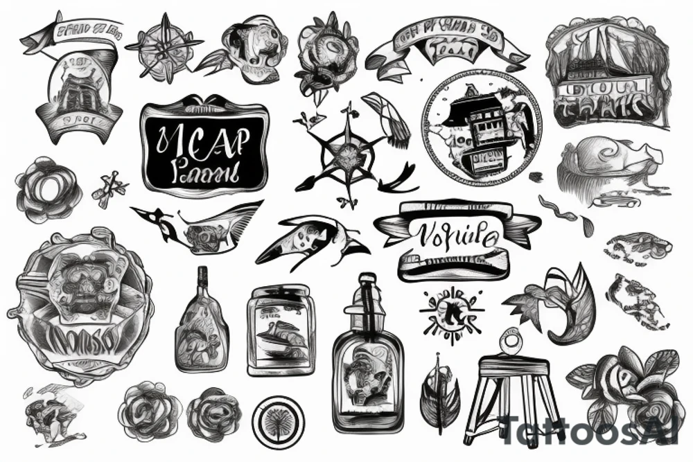 island, map tattoo idea