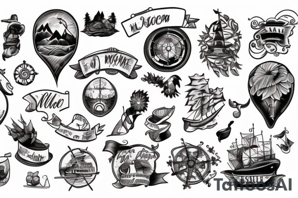 island, map tattoo idea