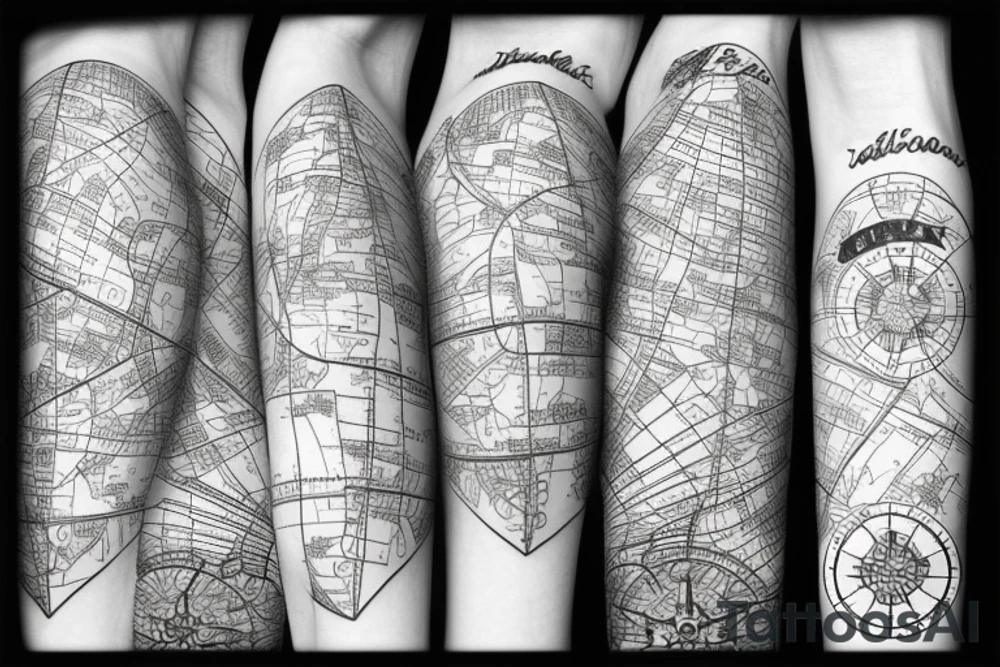 island, map tattoo idea