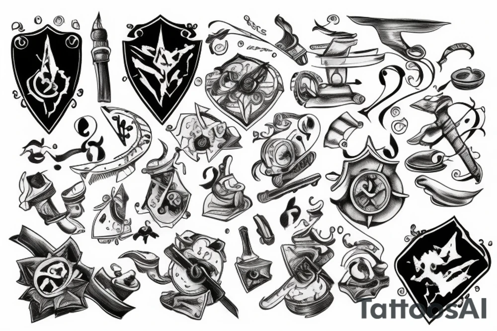 Treasure map tattoo idea