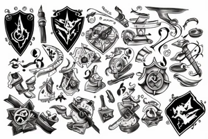 Treasure map tattoo idea