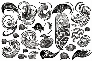 Sea ocean tattoo idea