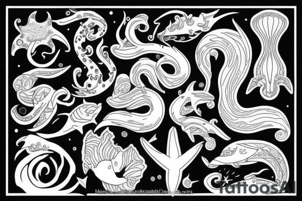 Sea ocean tattoo idea