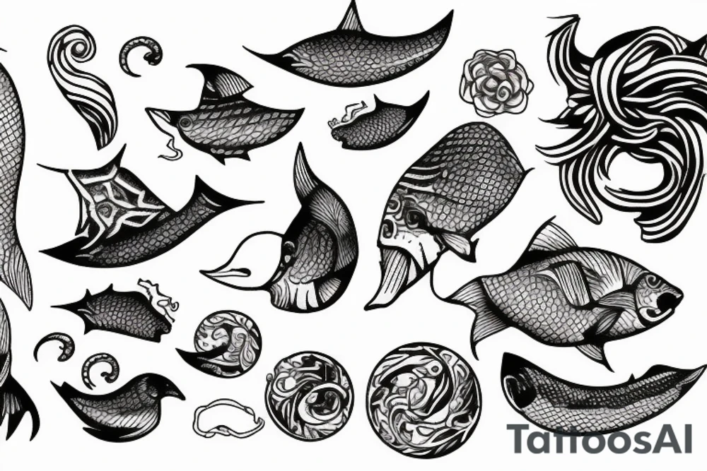 Sea ocean tattoo idea
