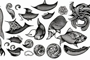 Sea ocean tattoo idea