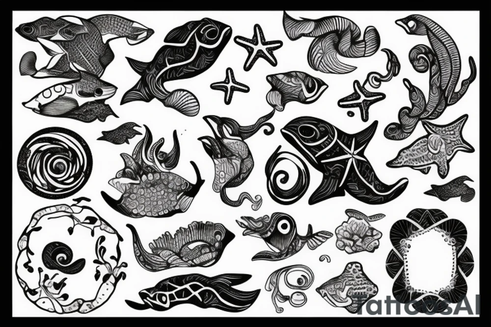 Sea ocean tattoo idea