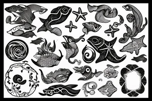 Sea ocean tattoo idea