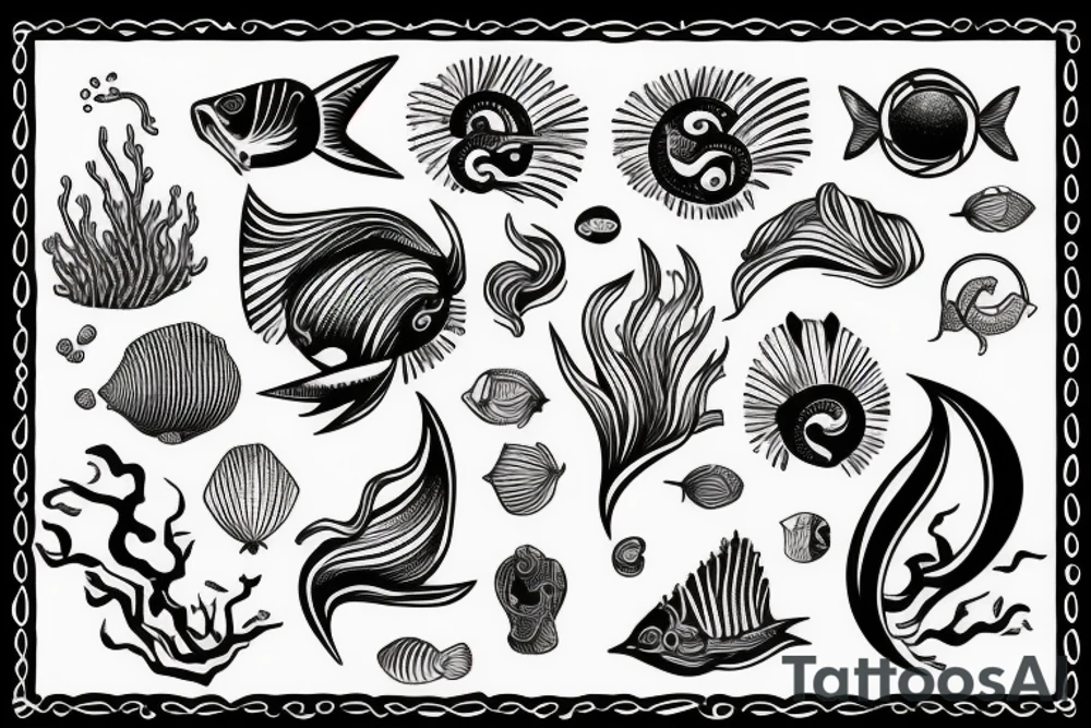 Sea ocean tattoo idea