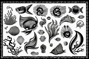 Sea ocean tattoo idea