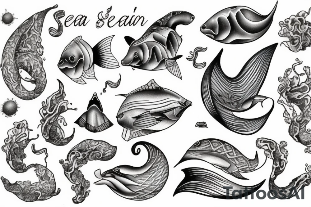 Sea ocean tattoo idea