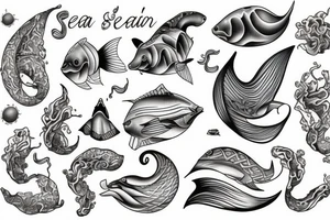 Sea ocean tattoo idea