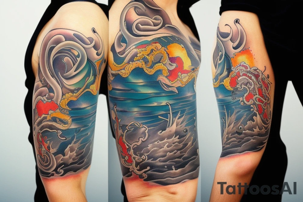 Sea ocean tattoo idea