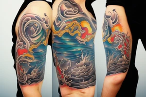 Sea ocean tattoo idea