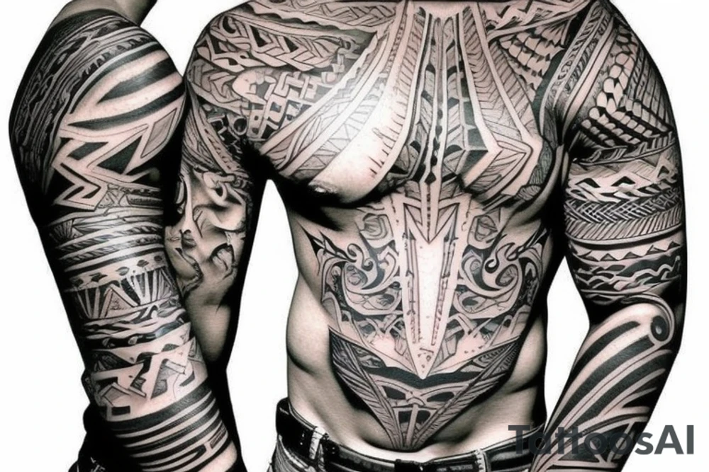 puerto rican tribal sleeve tattoo tattoo idea
