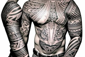 puerto rican tribal sleeve tattoo tattoo idea