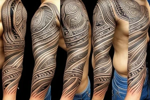 puerto rican tribal sleeve tattoo tattoo idea