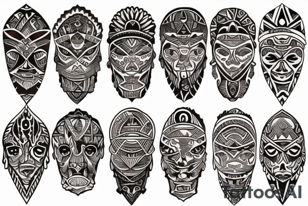puerto rican tribal sleeve tattoo tattoo idea