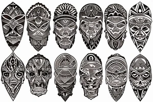 puerto rican tribal sleeve tattoo tattoo idea