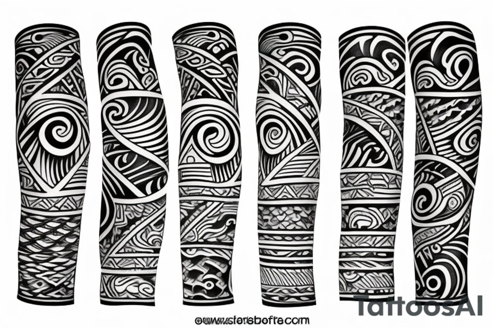Polynesian tattoo sleeves arm tattoo idea