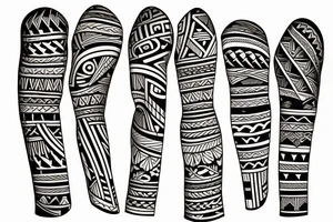 taino and Polynesian tattoo sleeves arm tattoo idea