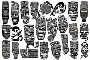 taino and Polynesian tattoo sleeves arm tattoo idea