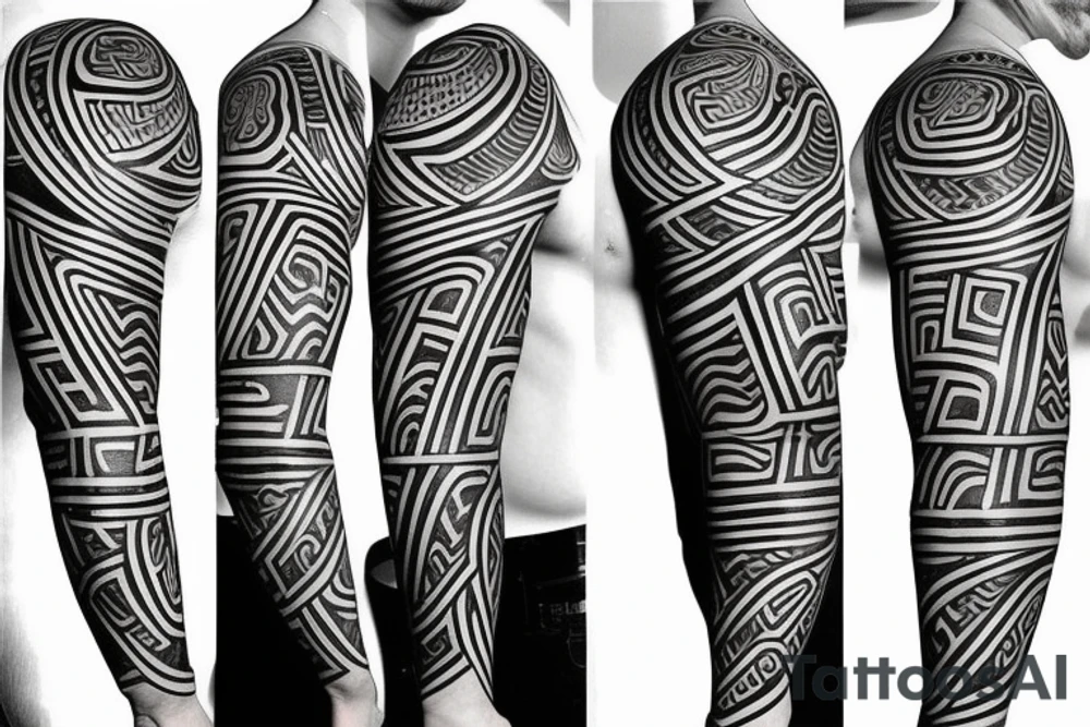 Peuerto Rico taino symbol 
sun, 
Polynesian tattoo sleeves arm tattoo idea