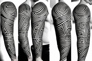 Peuerto Rico taino symbol 
sun, 
Polynesian tattoo sleeves arm tattoo idea