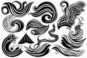 Sea waves tattoo idea
